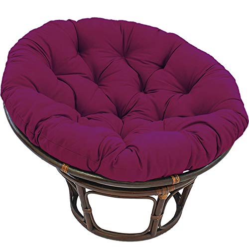 Hängekorb Stuhlkissen, Papasansessel Kissen, Papasan Chair Cushion Pads Floor Cushion Round Papasan Armchair Geeignet für drinnen und draußen,Lila,110x110cm von TONG