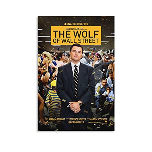 TONGDIAN The Wolf of Wall Street HD-Filmposter, ästhetisches Poster, Kunstdruck, Leinwand, Poster, Geschenke, moderne Schlafzimmer-Dekoration, 50 x 75 cm von TONGDIAN