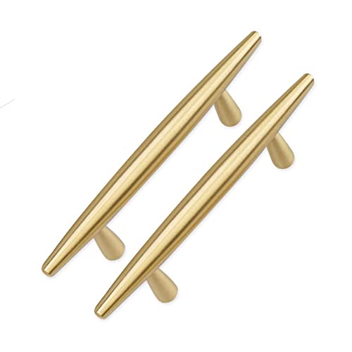 Griff aus reinem Kupfer Schranktürgriff Schubladengriff Europäischer goldener Schrank Messing leichter Luxus-Garderobentür runder Griff (64mm) von TONGHE123