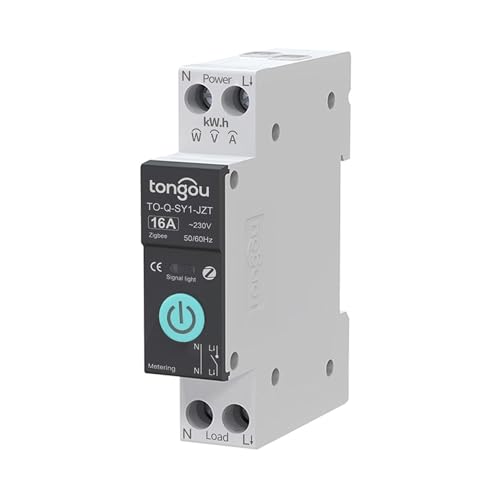 TONGOU DIY Zigbee Intelligenter Schalter|16A Smart Relais Schalter|Kompatibel mit Alexa & Google Assistant|iOS Android App|TUYA/Smart Life APP Fernbedienung|mit Messung|Sprachsteuerung und Zeitmessung TONGOU DIY Zigbee Intelligenter Schalter|16A Smart Relais Schalter|Kompatibel mit Alexa & Google Assistant|iOS Android App|TUYA/Smart Life APP Fernbedienung|mit Messung|Sprachsteuerung und Zeitmessung von TONGOU