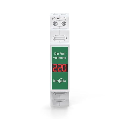 Mini Modular Din Rail Mount Einphasen-Spannungsmesser mit LCD-Digitalanzeige - Ac 60-450V Gauge Indikator Detektor von TONGOU Mini Modular Din Rail Mount Einphasen-Spannungsmesser mit LCD-Digitalanzeige - Ac 60-450V Gauge Indikator Detektor von TONGOU von TONGOU