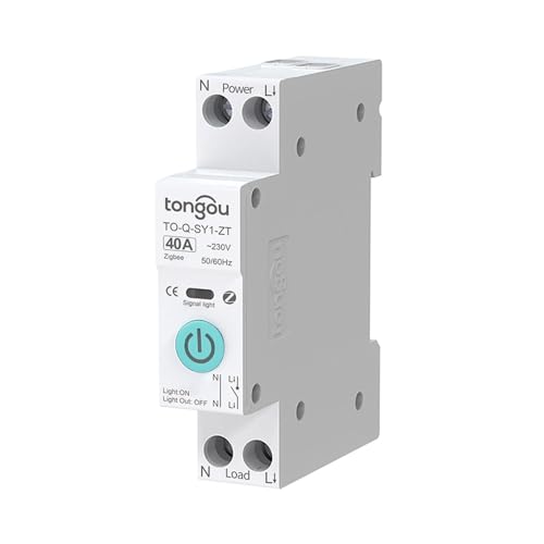 TONGOU DIY Zigbee Intelligenter Schalter|40A Smart Relais Schalter|Kompatibel mit Alexa & Google Assistant|iOS Android App|TUYA/Smart Life APP Fernbedienung|Sprachsteuerung und Zeitmessung TONGOU DIY Zigbee Intelligenter Schalter|40A Smart Relais Schalter|Kompatibel mit Alexa & Google Assistant|iOS Android App|TUYA/Smart Life APP Fernbedienung|Sprachsteuerung und Zeitmessung von TONGOU