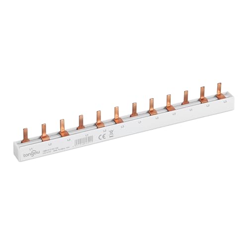 TONGOU phasenschiene 3 polig 12-fach Sammelschiene max. 63A Busbar 230/415V, Geeignet für Wohn- und Geschäftshäuser, Präzision, Kompaktheit TONGOU phasenschiene 3 polig 12-fach Sammelschiene max. 63A Busbar 230/415V, Geeignet für Wohn- und Geschäftshäuser, Präzision, Kompaktheit von TONGOU