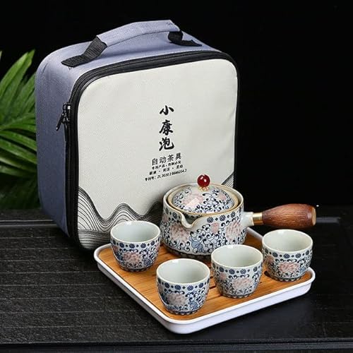 19 Stile Kung Fu Tee-Set Reise-Tee-Set Keramik Tragbares Tee-Set Teekanne Teebereiter Infuser Teetasse Tasse für Tee von TONGRI