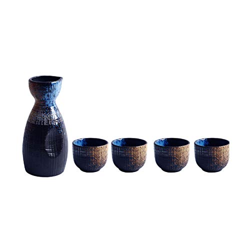 TONGTONG Japanisches Sake-Set, Keramik, Sake-Tassen, traditionelles Design, Porzellan, Keramik, Handwerk, Weingläser-Set – NO.08 von TONGTONG