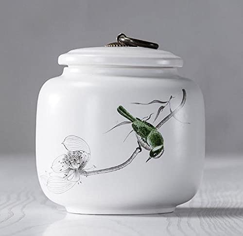 TONGTONG Teedose aus Keramik, traditioneller Teedose, handbemalt, versiegelt, für den Haushalt, feuchtigkeitsbeständig, B21 von TONGTONG