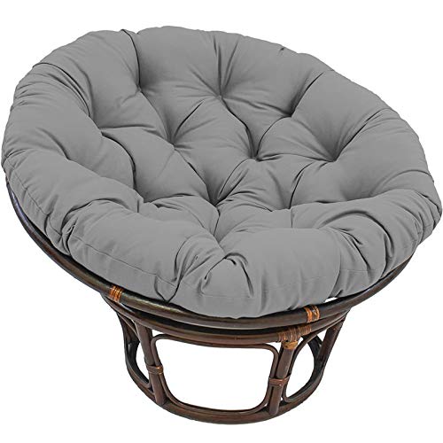 Papasan-Kissen, Papasansessel Kissen, Papasan-Sitzkissen, Wasserdicht Papasan Stuhlkissen, Stuhlkissen Für Innen Balkon Draus Schaukelstuhlkissen im Freien,Grau,100x100cm von TONGVICTORY