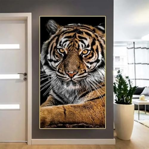 TONGYINLI Tierporträt Leinwandgemälde Tiger Wandkunst Poster Drucke HD Bilder für Wohnzimmer Wohnkultur Bilder Kunstwerk 70x140cm Rahmenlos TONGYINLI Tierporträt Leinwandgemälde Tiger Wandkunst Poster Drucke HD Bilder für Wohnzimmer Wohnkultur Bilder Kunstwerk 70x140cm Rahmenlos von TONGYINLI