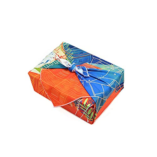 TONGYOU Traditionelle japanische Furoshiki-Geschenktasche, für Mittagessen oder Bento, dekorative Tischdecke – A07 von TONGYOU