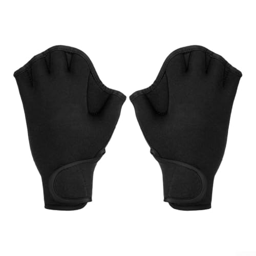 2 mm Schwimmhandschuhe mit gewebten Fingern, bietet Wasserbeständigkeit und erhöhten Schwimmantrieb, geeignet zum Tauchen, Surfen und Wassersport (S schwarz) von TONIXY