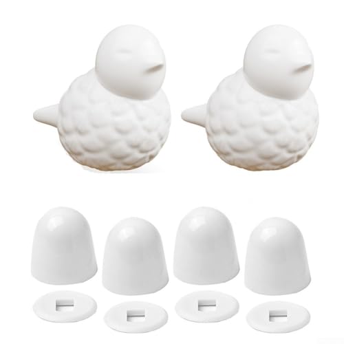 2 x WC-Bolzenabdeckungen in Vogelform aus Porzellan und ABS zu rostigen Bolzen für verbesserte Sauberkeit und dekorative Badezimmerlösung von TONIXY