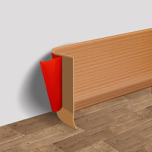 3 Meter wasserdichte Sockelleiste Weich-PVC-Platte für optimalen Wandschutz (gelb) von TONIXY