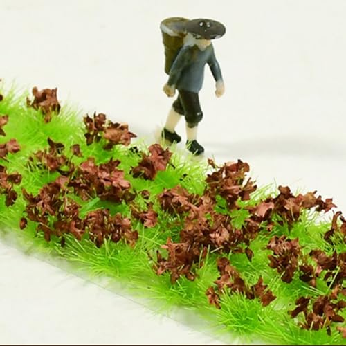 Architektonisches Modell Landschaft 10 mm statisches Gras mit gemischten Blumen Wildblumen für urbane Verschönerungsprojekte (verwelkte Blütenblätter) von TONIXY