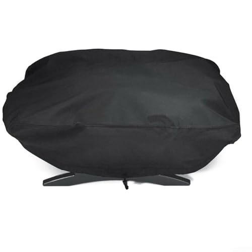 BBQ Grill Cover für Weber für Q1000 Q2000 Q200 Portable Series Grills Wasserdichtes Oxford-Material mit verstellbarem Verschluss für Outdoor-Schutz (210D69*46*33cm) von TONIXY