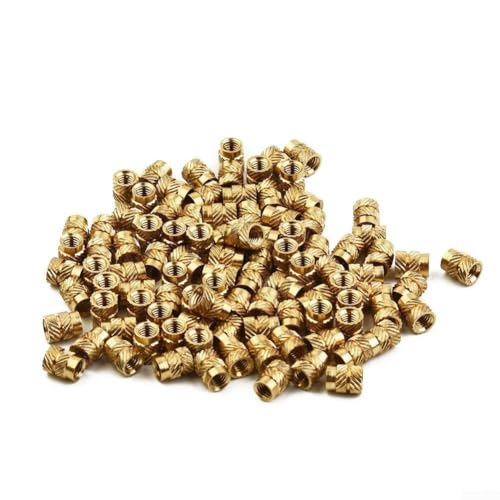 Gewinde-Einsatzmuttern, 100 Stück, Messing für M3, perfekt für Spritzguss-Anwendungen (M3 x 5,7 x 4,6) von TONIXY