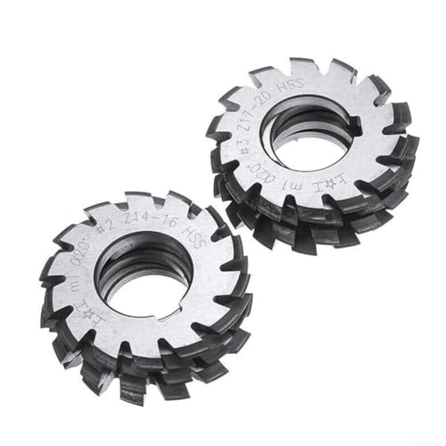 Komplettes Set mit 8 HSS M1 Involute Zahnradschneidern, 22 mm Öffnung, 20 Grad Druckwinkel, für Getriebeherstellung Komplettes Set mit 8 HSS M1 Involute Zahnradschneidern, 22 mm Öffnung, 20 Grad Druckwinkel, für Getriebeherstellung von TONIXY