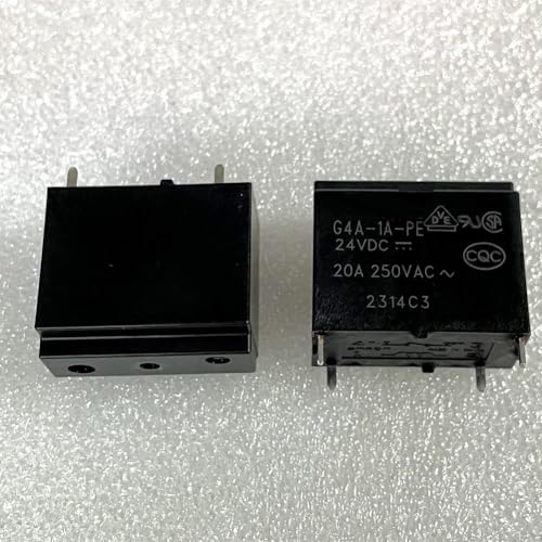 Leistungsrelais, 2 Stück, 12 V, G4A1AE12VDC G4A1AE24VDC für breite Temperaturfähigkeit (G4A-1A-E-24VDC) von TONIXY