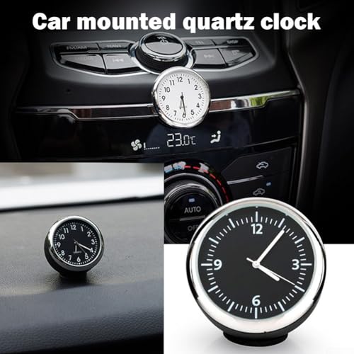 Leuchtende Quarz-Auto-Armaturenbrett-Uhr, abnehmbar, mit elektronischer Temperatur- und Feuchtigkeitsanzeige, für Fahrzeuginnenraum (Luftfeuchtigkeit) von TONIXY