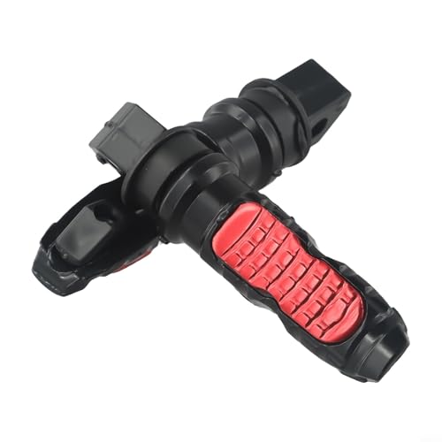 Motorrad Hintere Beifahrerfußrasten 2 Stück Aluminiumlegierung Fußstütze Kompatibel mit verschiedenen Motorradtypen Leicht und (rot) von TONIXY
