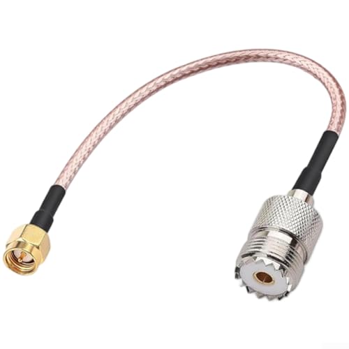RF-Koaxial-Verlängerungskabel RG316, 15 cm, mit SMA-Stecker auf UHF-Buchse, mit PTFE-Isolierung und IP67-Wasserdichtigkeit für Signalbeständigkeit RF-Koaxial-Verlängerungskabel RG316, 15 cm, mit SMA-Stecker auf UHF-Buchse, mit PTFE-Isolierung und IP67-Wasserdichtigkeit für Signalbeständigkeit von TONIXY