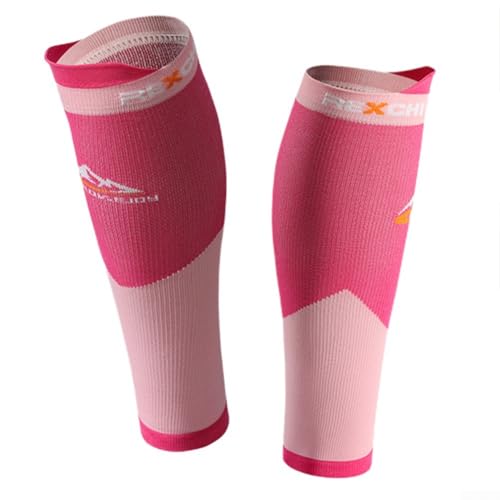 Schienbeinschienen-Kompressionssocken, Wadenstützmanschetten für Laufen und sportliche Aktivitäten (S, Rosa) von TONIXY