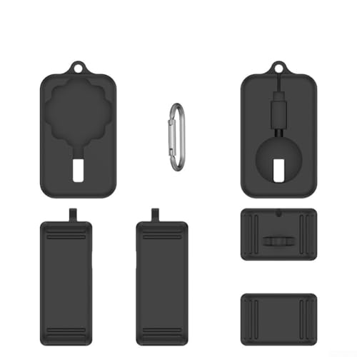 Schutzhülle für Oura Ring 4 Ladegerät, aus Silikon, mit integriertem Kabelmanagement (schwarz) von TONIXY