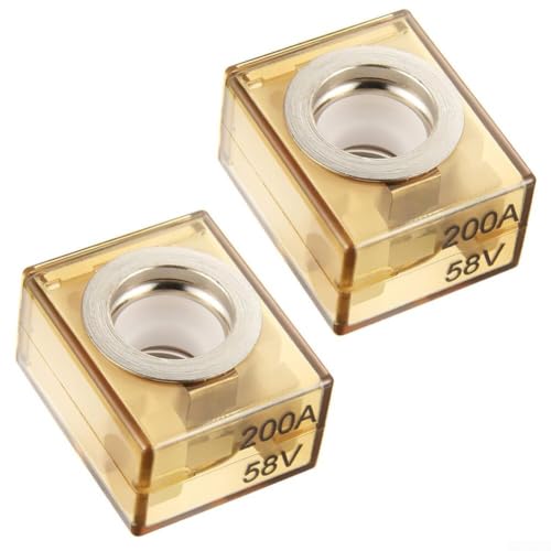 TONIXY 2 Stück IP66 wasserdichte MRBF Terminal Sicherungen, 100–300 A Marine bewertete Batteriesicherung für Boot, Wohnmobil, Kran, EV und M8 Bolzen-Sicherungskasten Anwendungen (200 A) von TONIXY