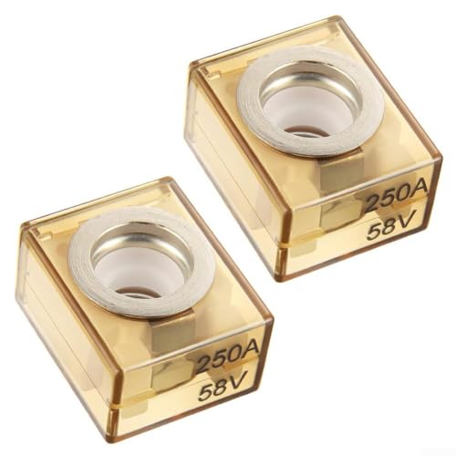 TONIXY 2 Stück IP66 wasserdichte MRBF Terminal Sicherungen, 100–300 A Marine bewertete Batteriesicherung für Boot, Wohnmobil, Kran, EV und M8 Bolzen-Sicherungskasten Anwendungen (250 A) von TONIXY