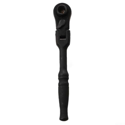 TONIXY 2-in-1 Umschaltknarre mit flexiblem 180°-Kopf und 1/4-Zoll-Antrieb für enge Räume (schwarz) von TONIXY