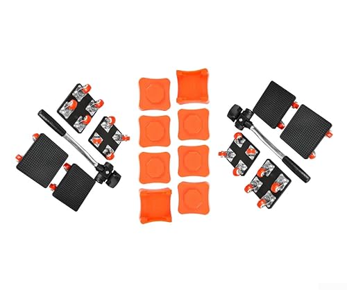 TONIXY 4 Stück Möbelbeweger mit 360° drehbarer höhenverstellbarer Karbonstahl-Wagen für schwere Geräte (8 Set) von TONIXY