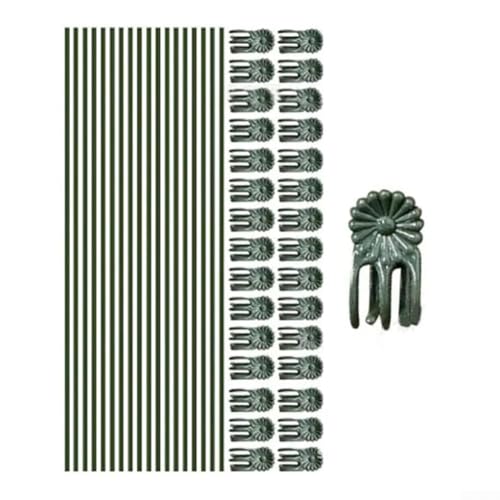 TONIXY 50 Sets Pflanzenstützpfähle und Orchideen-Clips, Kunststoff-Gartenstielhalter für Topfblumen, sanfter Griff fördert aufrechtes Wachstum im Innen- und Außenbereich TONIXY 50 Sets Pflanzenstützpfähle und Orchideen-Clips, Kunststoff-Gartenstielhalter für Topfblumen, sanfter Griff fördert aufrechtes Wachstum im Innen- und Außenbereich von TONIXY