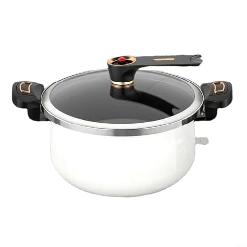 TONIXY 5L/7L Suppentopf Schnellkochtopf mit Deckel und Doppelgriff Antihaft Suppentopf kompatibel für Gas-Induktionsherde 26/28 cm (7 l weiß) von TONIXY