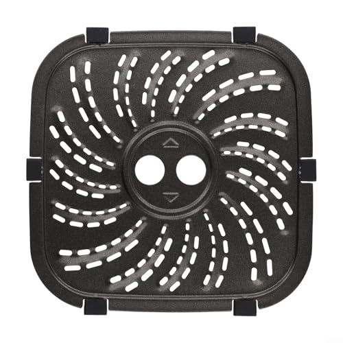 TONIXY 8QT Air Fryer Grillplatte, für PowerXL für Vortex Pro Air Fryer Plus Karbonstahl Antihaftbeschichtung mit Laschen (22 x 22 cm) von TONIXY