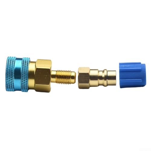 TONIXY A/C-Schnellkupplungs-Anschluss-Adapter für R1234YF R12 auf R134A, Messing High Low Side Krümmer-Messgerät-Armaturen für Auto-Klimaanlage, Aufladen und Diagnose TONIXY A/C-Schnellkupplungs-Anschluss-Adapter für R1234YF R12 auf R134A, Messing High Low Side Krümmer-Messgerät-Armaturen für Auto-Klimaanlage, Aufladen und Diagnose von TONIXY