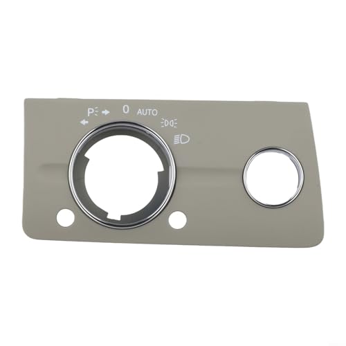 TONIXY Auto-Scheinwerferschalter-Abdeckplatte ABS + PC, dekorative Zierleiste für Mercedes E-Klasse W211 E230 E280 2003–2008, Linkslenker, Gelb oder Grau (Grau) von TONIXY