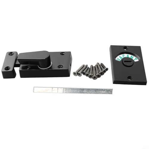 TONIXY Blinkerbolzen Vacant Engaged Toilettentürschloss Badezimmer Privatsphäre WC Mattschwarz mit Zinklegierung Konstruktion für Toiletten von TONIXY