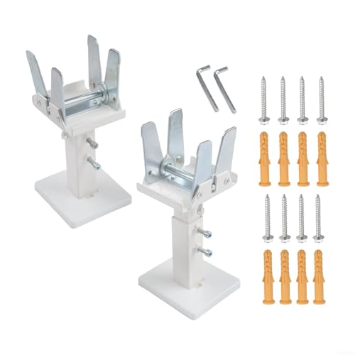 TONIXY Bodenmontage Heizkörperbein-Set, verstellbare Heizkörper-Bodenstütze, Halterung, 14–21 cm, mit Schrauben und Sechskantschlüssel, doppelte Stabilität für Plattenheizkörper (2 Set) von TONIXY