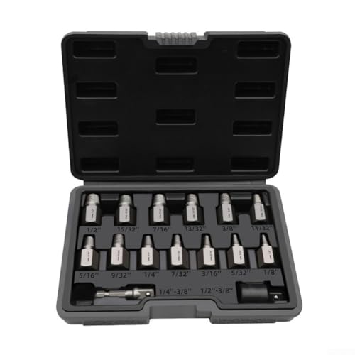 TONIXY Doppelkopfschraubenausdreher-Set Spirale Linkshänder Schraubenentfernungsset mit Sechskantkopf Multi-Spline von TONIXY