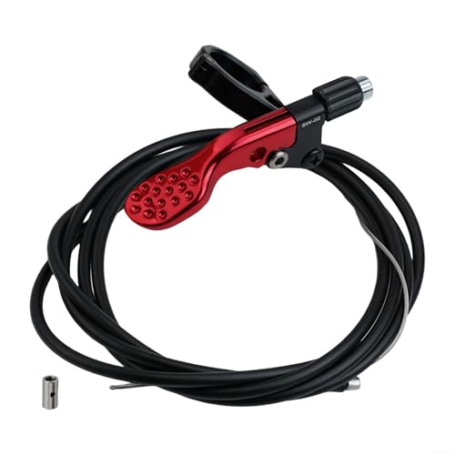 TONIXY Dropper Sattelstütze Fernbedienung Hebel aus Aluminiumlegierung mit interner und externer Kabelführung, 22 mm Durchmesser Kontrollschalter für Fahrradsattelstütze Anpassung (rot) von TONIXY