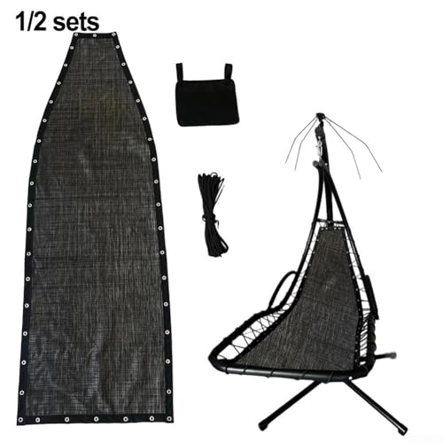TONIXY Ersatz-Abdeckung für Gartenschaukelsitz, mit Seil, Innenbereich, Terrassenmöbel, Schwarz / Grau, 64 x 197 x 23 cm (2 Stück mit Taschen) von TONIXY