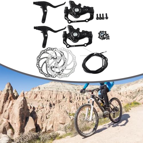 TONIXY Fahrrad-mechanisches Scheibenbremssystem, Vorder- und Hinterradbremse, 160 mm Rotor für MTB-Fahrrad von TONIXY