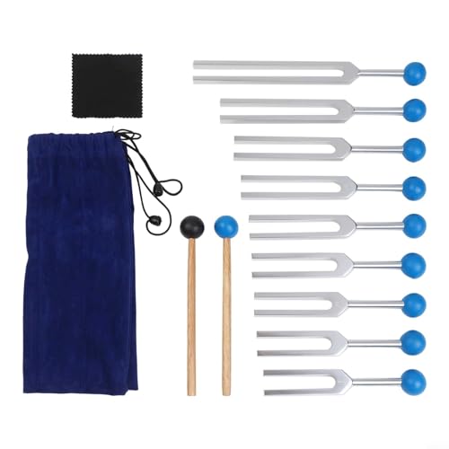 TONIXY Frequenz-Heilgerät Stimmgabel-Set für Heilung Meditation Chakra Therapie Werkzeug Kit 9-teilig für Leitungstests TONIXY Frequenz-Heilgerät Stimmgabel-Set für Heilung Meditation Chakra Therapie Werkzeug Kit 9-teilig für Leitungstests von TONIXY