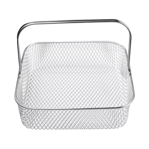 TONIXY Fritteusenkorb, quadratischer Edelstahl-Frittierkorb mit leicht anzuhebendem Griff für 5,8 QT 6 QT Luftfritteusen, Lebensmittelechtes Netz-Kochgitter TONIXY Fritteusenkorb, quadratischer Edelstahl-Frittierkorb mit leicht anzuhebendem Griff für 5,8 QT 6 QT Luftfritteusen, Lebensmittelechtes Netz-Kochgitter von TONIXY
