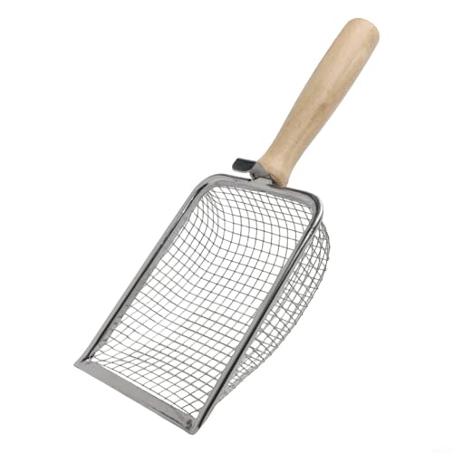 TONIXY Gartensieb mit Holzgriff – Edelstahl-Sieb für Kompost, Sand & Bodenvorbereitung – mehrere Maschengrößen 1 mm bis 5 mm – 4-teiliges Set (5,0 mm) von TONIXY