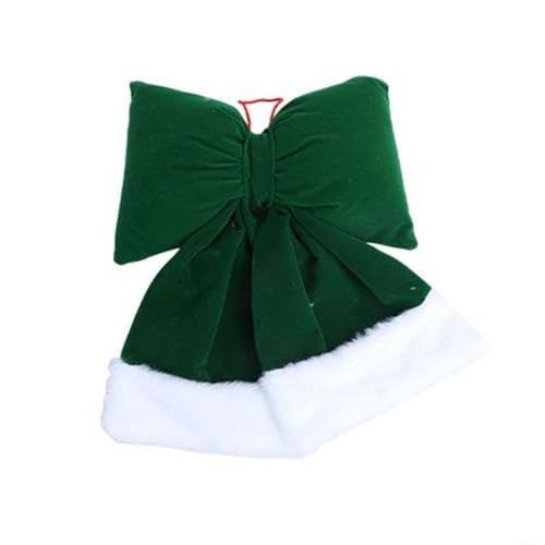 TONIXY Grüne Stoffschleife Dekoration für Weihnachtsbaum oder Kranz, saisonale Feiertags-Dekoration für drinnen und draußen von TONIXY
