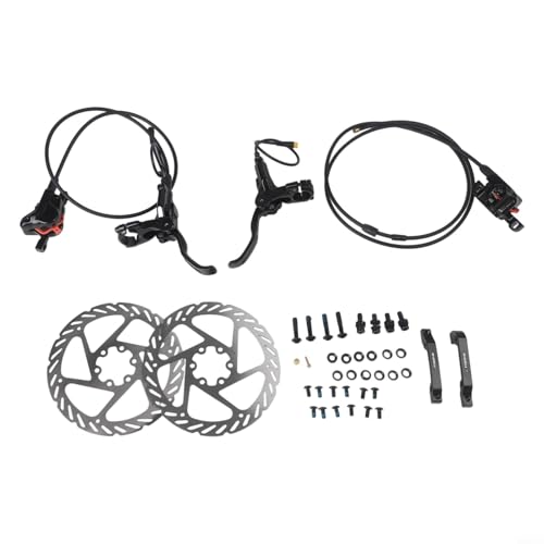 TONIXY Hydraulisches Bremsen-Set links vorne 800 mm und rechts hinten 1400 mm Scheibenbremsen-Set 3-polig mit Bremssätteln und Bremsbelägen TONIXY Hydraulisches Bremsen-Set links vorne 800 mm und rechts hinten 1400 mm Scheibenbremsen-Set 3-polig mit Bremssätteln und Bremsbelägen von TONIXY