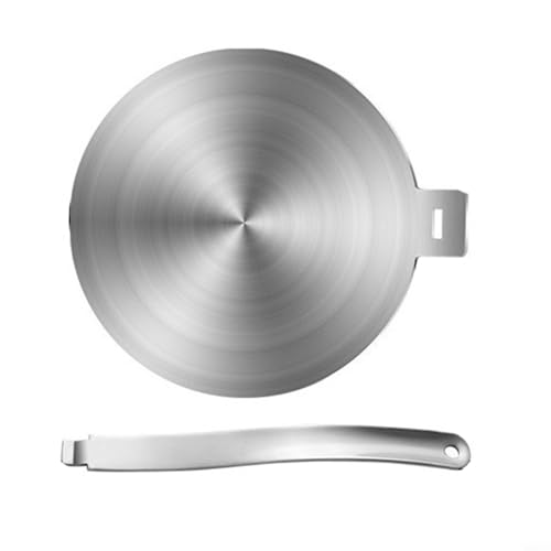 TONIXY Induktionskochfeld-Konverterplatte, Edelstahl-Wärmeverteiler-Platte für Induktionskochfeld, Temperaturregelung mit mehreren Größenoptionen (24 cm) von TONIXY