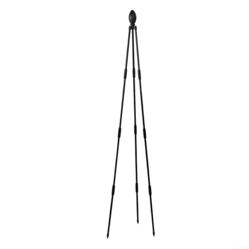 TONIXY Kletterpflanzen-Halterung, 160 cm, schwarzer Gartenrahmen, PE-Kunststoff, Eisen, für Blumen, Gemüse, Außen- und Zimmerpflanzen von TONIXY