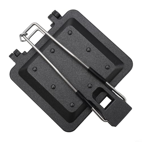 TONIXY Kompakte Aluminium-Camping-Sandwich-Toaster-Presse, Grillpfanne, faltbares Outdoor-Kochwerkzeug für Wandern, Picknick von TONIXY