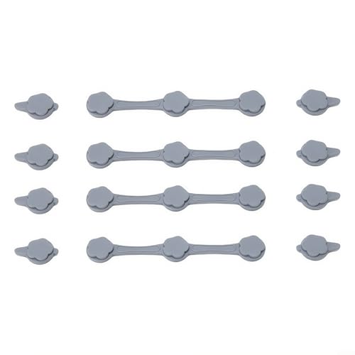 TONIXY Magnetische Silikon-Schnalle zum Festhalten von Luftfritteusen, Pergamentpapier, hitzebeständig, Küchenzubehör, 4 Stück (grau) von TONIXY